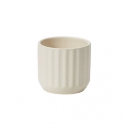 Off-White Beam Pot 3.25"X 2.75" 