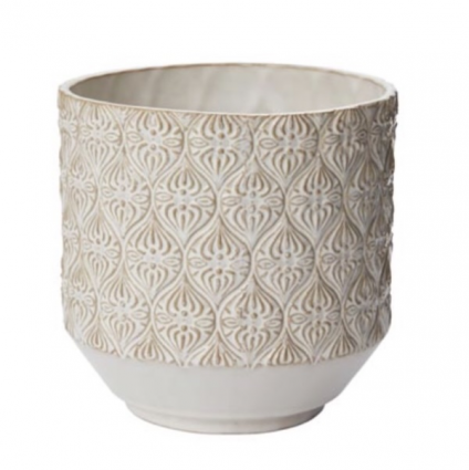 White Fondant Pot. 6.5" X 6.75"