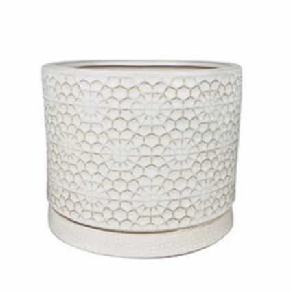 Amelia White Cylinder Planter 5" x 4.25"