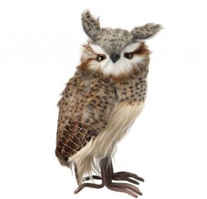 Standing Speckled Hoot Owl 10.5"