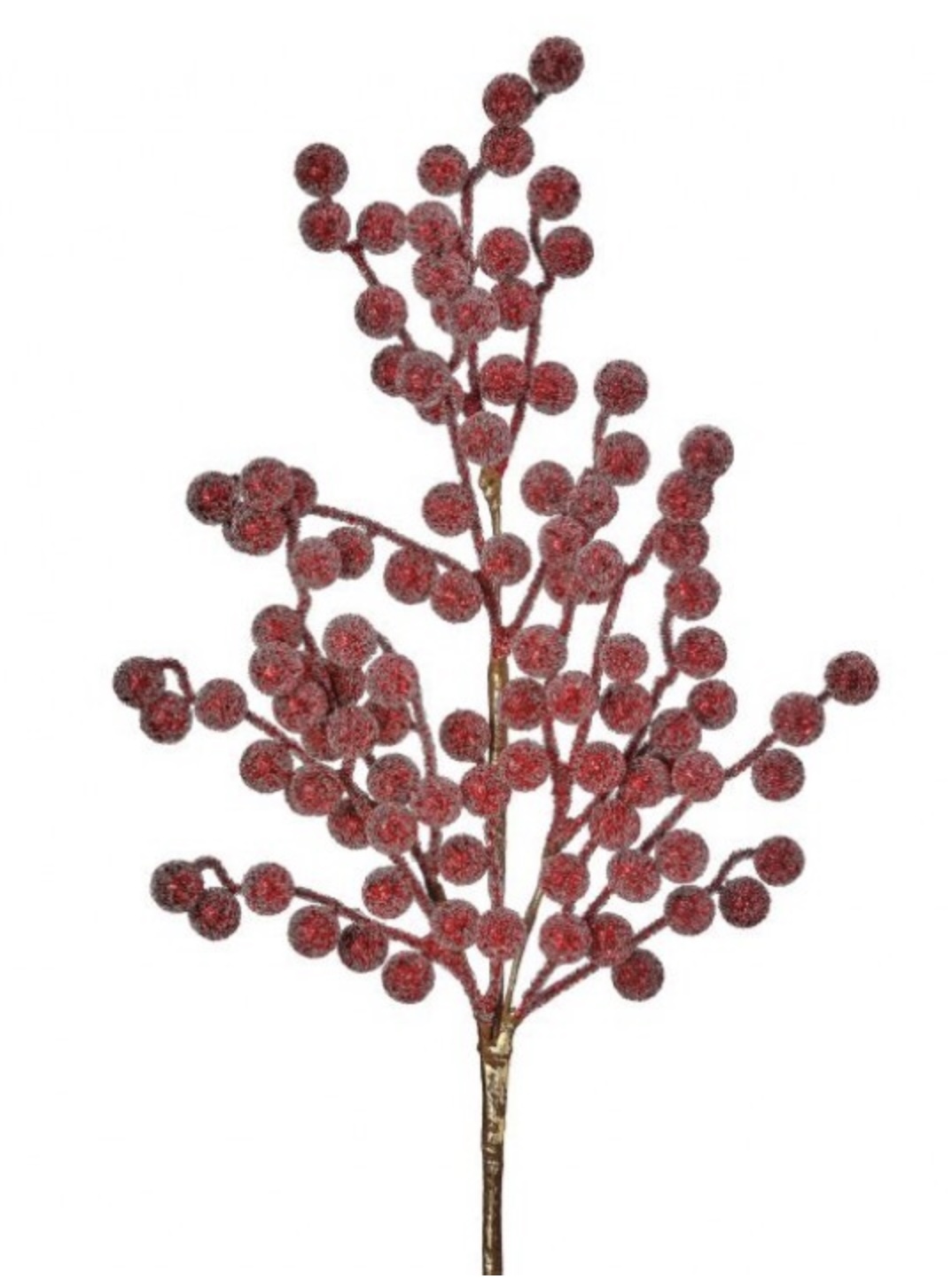 Burgundy Metallic Glitter Berry Spray 29"