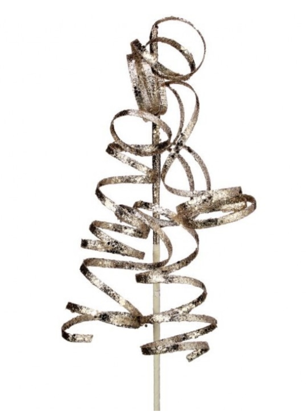 Champagne Glitter Curly Q Spray 26"