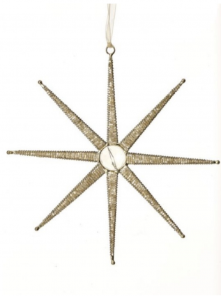 Champagne Desert Star Ornament 8.5"