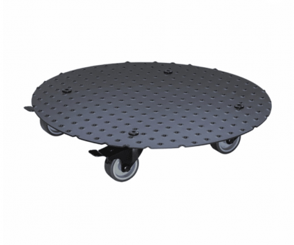 Black Round Aluminum Plant Caddy 15"