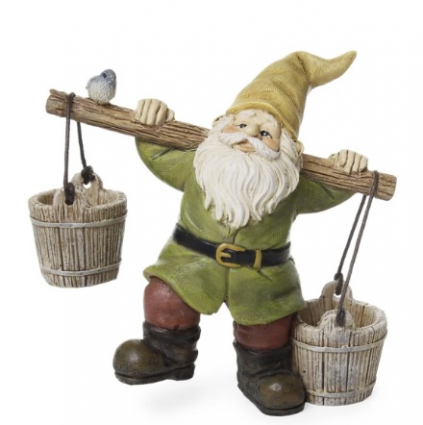Fairy Garden Gnome Carrying Buckets
