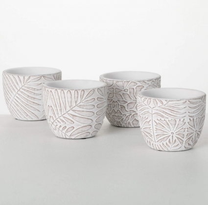 Etched Terracotta Planters 3.75" (Sold Seperately)