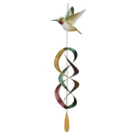 Hanging Ruby Throated Wind Spinner 37"H