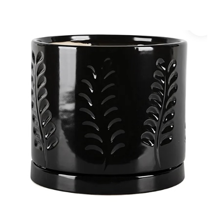 POT, JANNA BLACK 4.25"X4.25"H