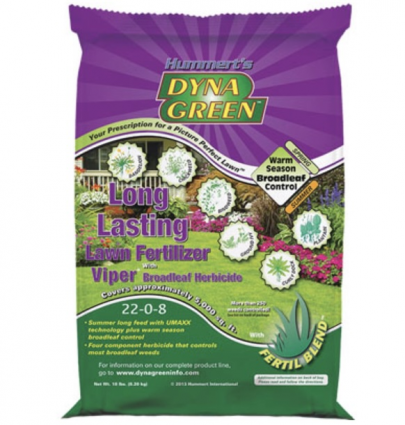 Dyna Green Long Lasting Lawn Fertilizer with Viper Broadleaf Herbicide 18lb