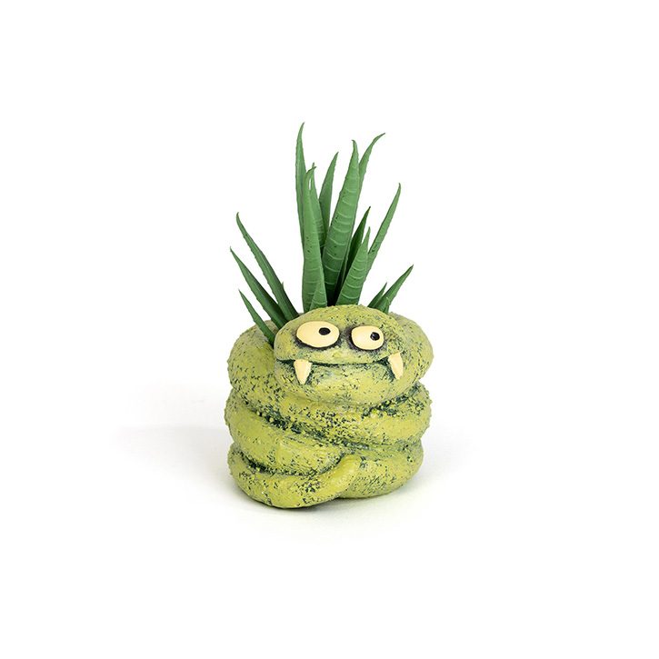 PLANTER, HISS SNAKE 3"H