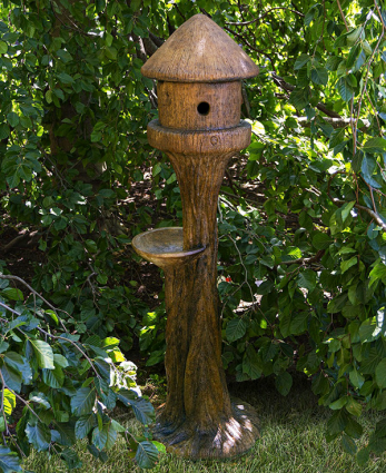 Tall Round Bird House 51"H