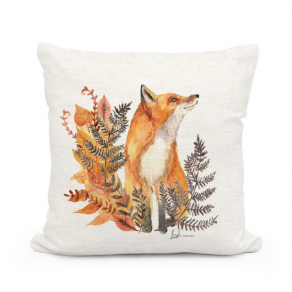 PILLOW, 18"X18" AUTUMN FOX