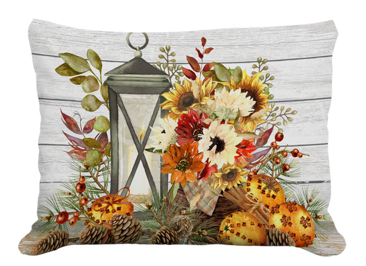 PILLOW, 19" X 24" FALL LANTERN