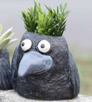 Poe the Crow Planter 3.5"H