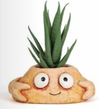 PLANTER, PINCH THE CRAB 2"H