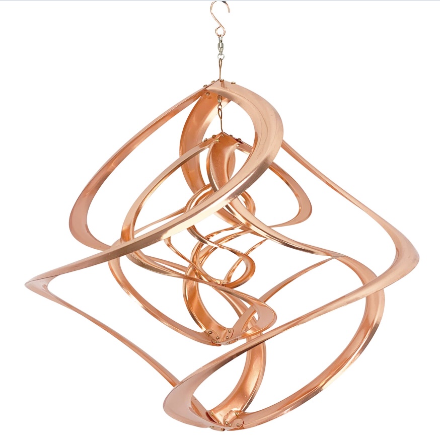 Copper Triple Helix Cosmix Garden Spinner  20&#8243;