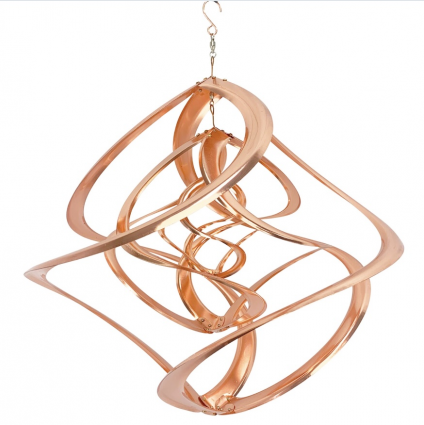 Copper Triple Helix Cosmix Garden Spinner  20&#8243;