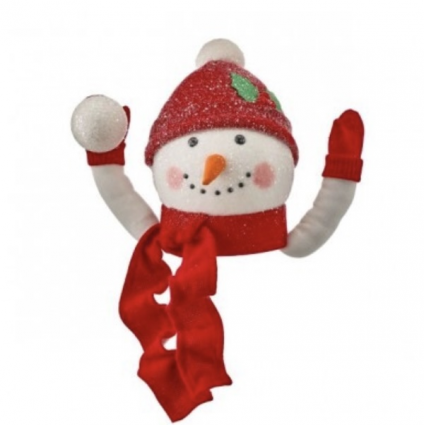 Felt Snowman with Ball Tree Topper 12"