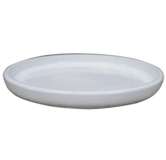 White Ceramic Saucer 9.75"