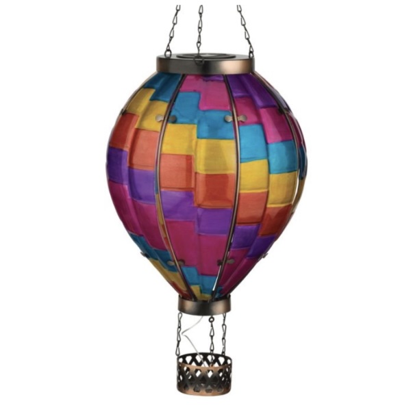 Striped Hot Air Balloon Solar Lantern