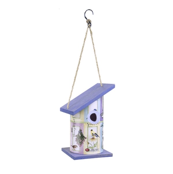 BIRDHOUSE, 18" GARDEN BIRDS