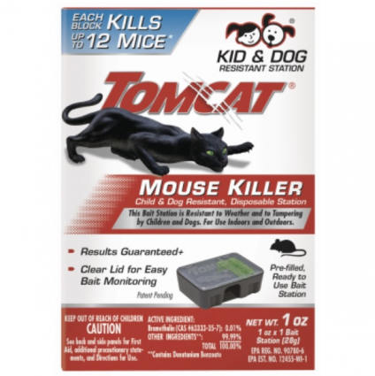 TomCat Disposable Mouse Bait Station  Child & Dog Resistant