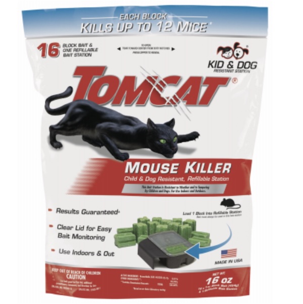 TomCat Refillable Mouse Killer Station  16 Pack