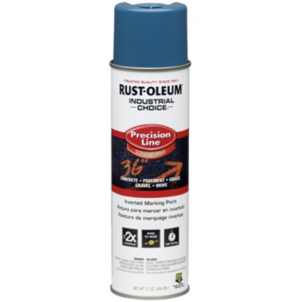 Industrial Choice Precision Line Marking Paint  Caution Blue, 17 oz