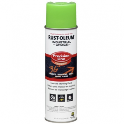 Rust-Oleum Industrial Choice Precision Line Marking Paint  Fluorescent Green, 17 oz
