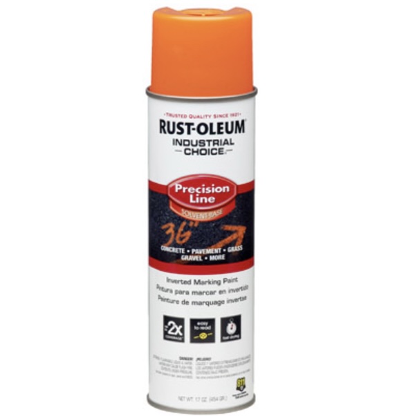 Rust-Oleum Industrial Choice Water-Based Marking Paint  Orange, 17 oz