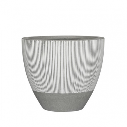 Jesslyn Small White Stripe Pot 17"