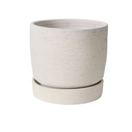 Salvage Pot with Saucer  Large