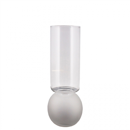 BULB VASE, TALL FROST
