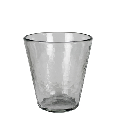 VASE, 6" SM RIPPLED GLASS