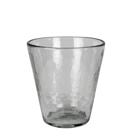 VASE, 6" SM RIPPLED GLASS