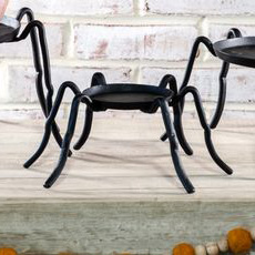 Small Black Iron Spider Stand