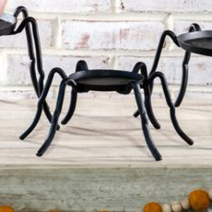 Small Black Iron Spider Stand