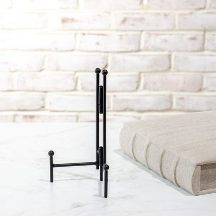 EASEL, 8.25" STRAIGHT BACK BLACK