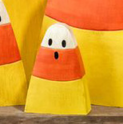 Metal Candy Corn Decor  6.7"