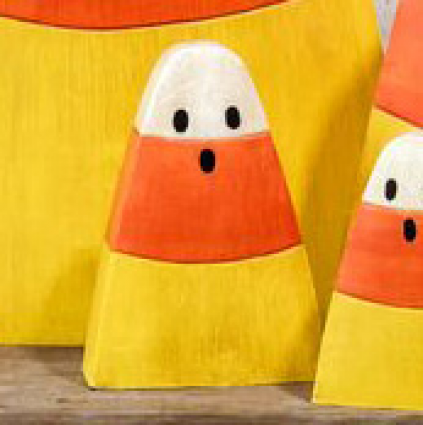 Metal Candy Corn Decor  7.66"