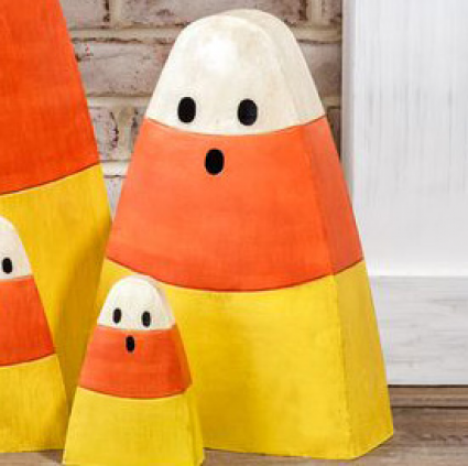 Metal Candy Corn Decor  15.75"