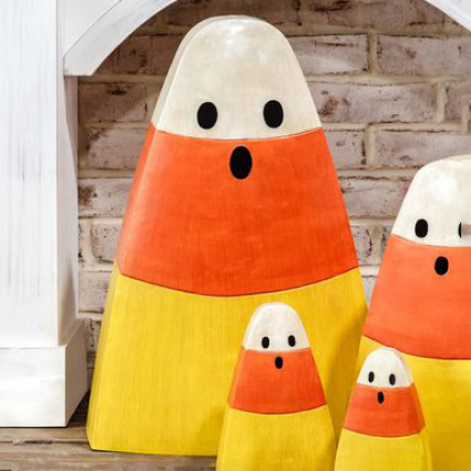 Metal Candy Corn Decor  22.44"