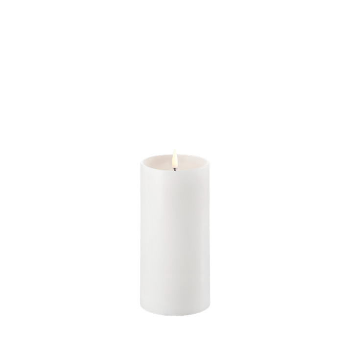 Uyuni LED White Pillar Candle  3"x6"