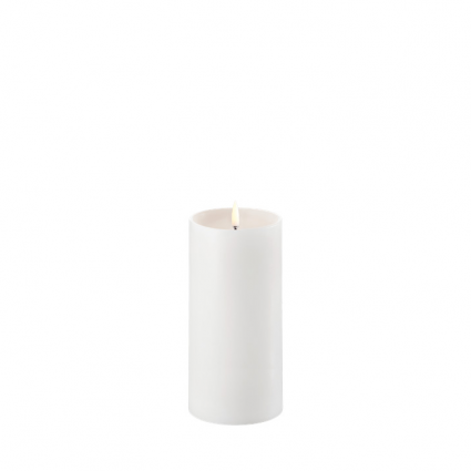 Uyuni LED White Pillar Candle  3"x6"