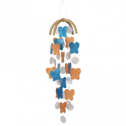Sky & Marigold Butterfly Capiz Wind Chime