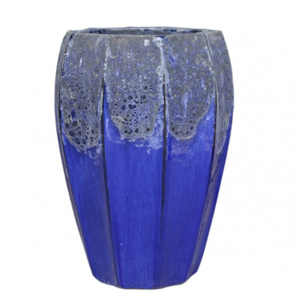 Maldives Tall Atlantic Cobalt Blue Planter 13"