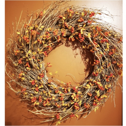 Fall Berry Wreath 23"
