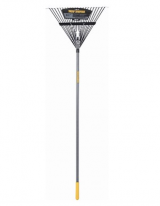 True Temper 22-Tine Steel Leaf Rake with Wood Handle