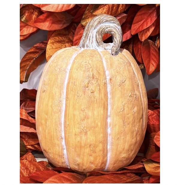 Tall Tan Pumpkin  8" x 10.6"H 