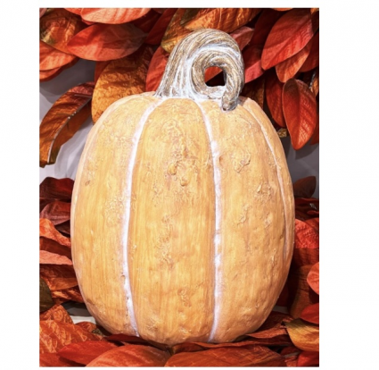 Tall Tan Pumpkin  8" x 10.6"H 